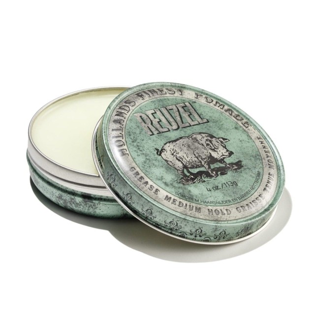 Reuzel Green Grease Pomade piglet Πομάδα Μαλλιών για μεσαίο κράτημα και λάμψη 35gr