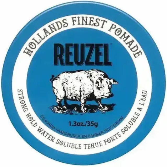 Reuzel Blue Water Pomade piglet Πομάδα Μαλλιών για ισχυρό κράτημα και έντονη λάμψη 35gr
