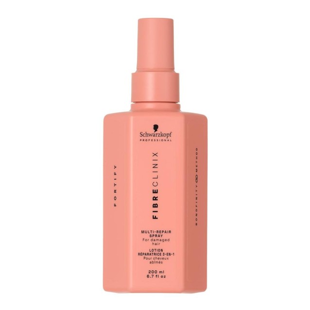 Schwarzkopf Professional Fibre Clinix Fortify Multi-Repair Spray – Σπρέι Conditioner Πολλαπλής Επανόρθωσης Με Θερμοπροστασία 200ml