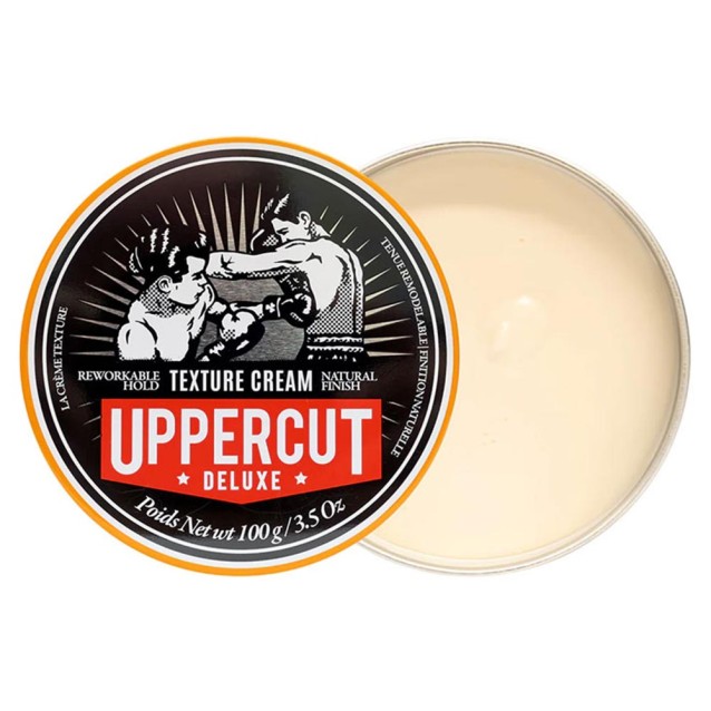 Uppercut Deluxe Pomade Texture Cream Εύκολο Styling Με Φυσικό Αποτέλεσμα 100gr