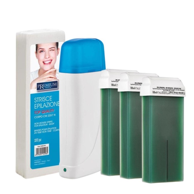 Xanitalia Σετ (Κεριέρα, 3τεμ Ρολέτες Χλωροφύλλη, Ταινίες Αποτρίχωσης Non-Woven)