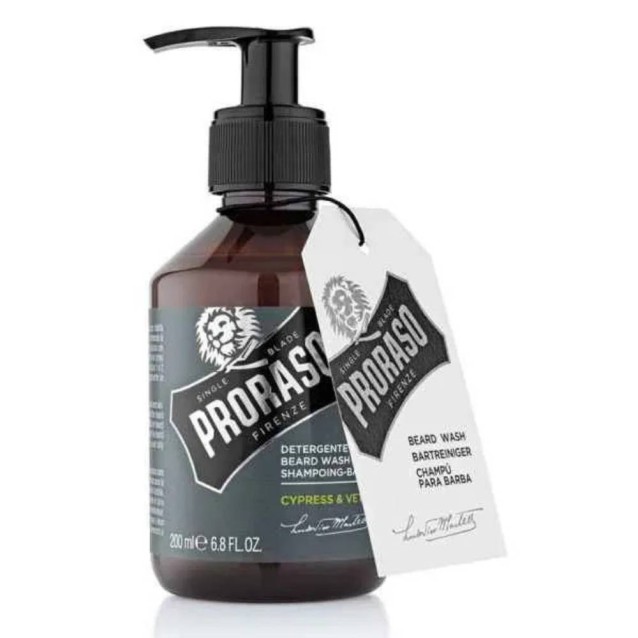 Proraso Beard Wash Cypress and Vetyver Καθαριστικό Γενειάδας 200ml 