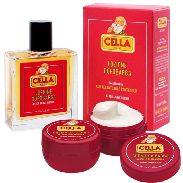 Cella Almond Shaving Σετ (Shaving Cream 150ml, Aftershave Lotion 100ml)