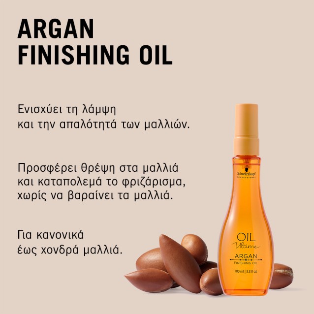 Schwarzkopf Professional BC Bonacure Oil Ultime Argan Finishing Oil για κανονικά έως χοντρά μαλλιά 100ml