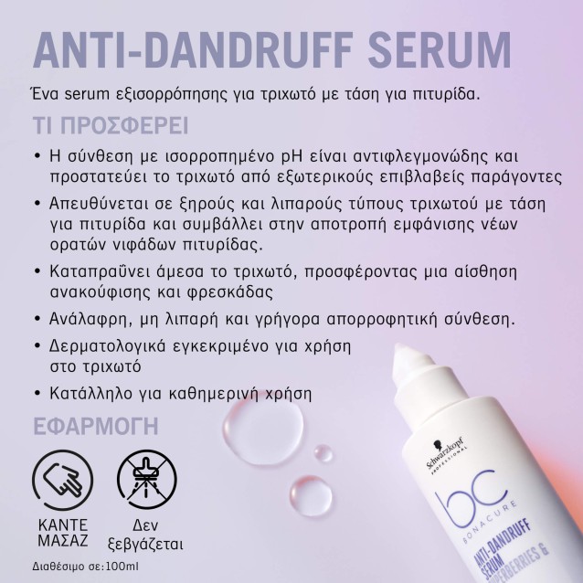 Schwarzkopf Professional BC Bonacure Anti-Dandruff Serum για Τριχωτό με τάση για Πιτυρίδα 100ml