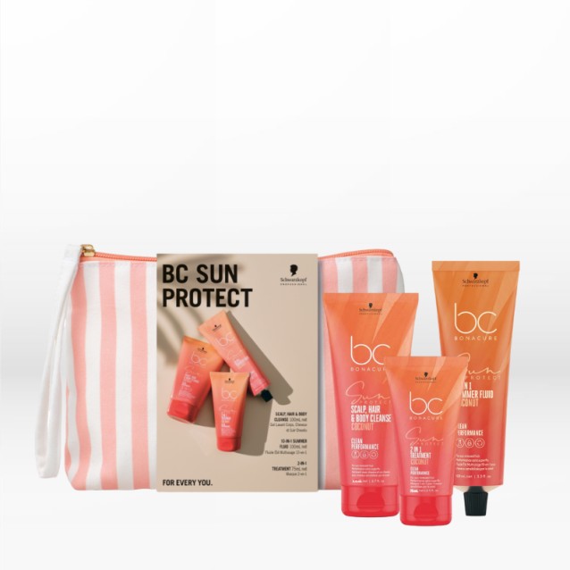 Schwarzkopf Professional BC Bonacure Sun Protect Pouch με 3 Προϊόντα Travel Size για Μαλλιά ταλαιπωρημένα από τον ήλιο