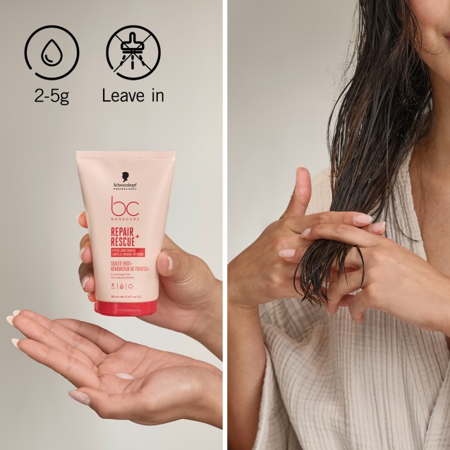 Schwarzkopf Professional BC Bonacure Κρέμα - Σέρουμ Εντατικής Περιποίησης Repair Rescue Sealed Ends+ Για Ταλαιπωρημένα Μαλλιά 100ml