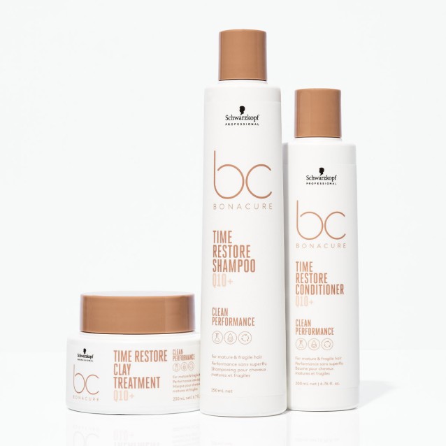 Schwarzkopf Professional BC Bonacure Κρέμα Μαλλιών με αντιγηραντική δράση, με Q10+ Time Restore για εύθραυστα και ώριμα μαλλιά 200ml