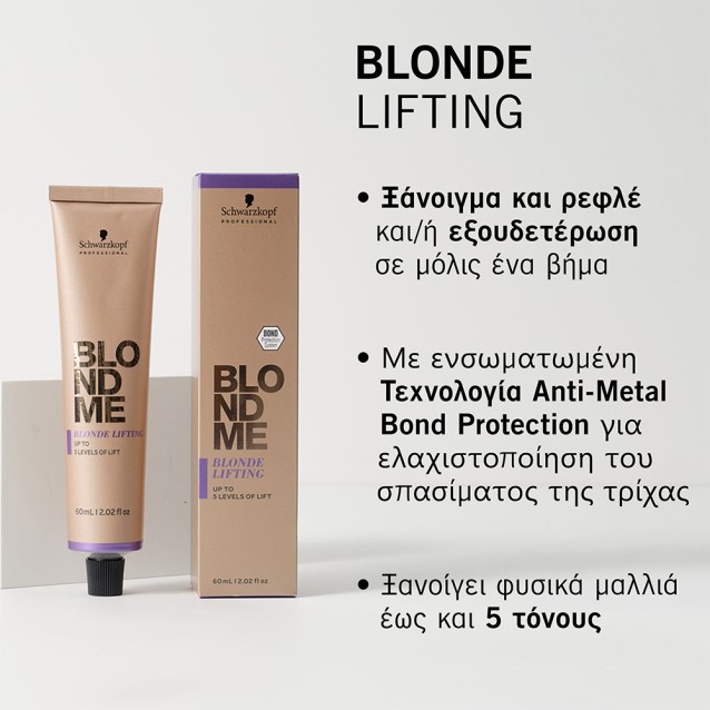 Schwarzkopf Professional BlondMe Blonde Lifting Ξανοιχτική Κρέμα Βαφή L-Φυμέ 60ml