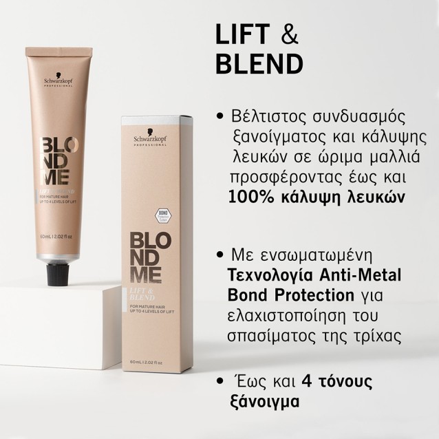 Schwarzkopf Professional BlondMe Lift & Blend Ξανοιχτική Κρέμα Βαφή Μπισκότο 60ml