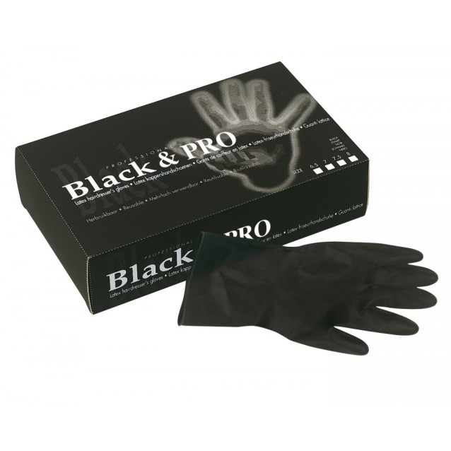 Γάντια Black & Pro Latex Πολλαπλών Χρησεων Μαύρα Medium 20 τεμ.