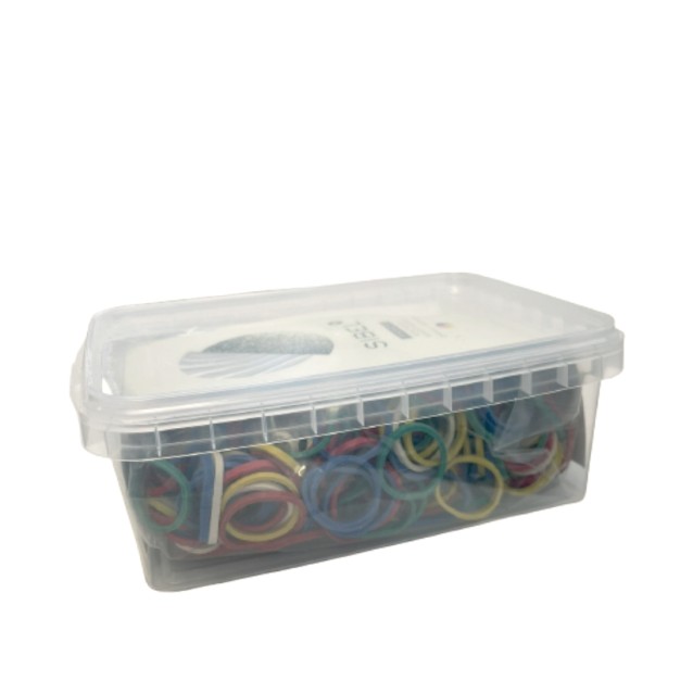 Sibel Λαστιχάκια για κότσους Χρωματιστά 2cm 500τμχ