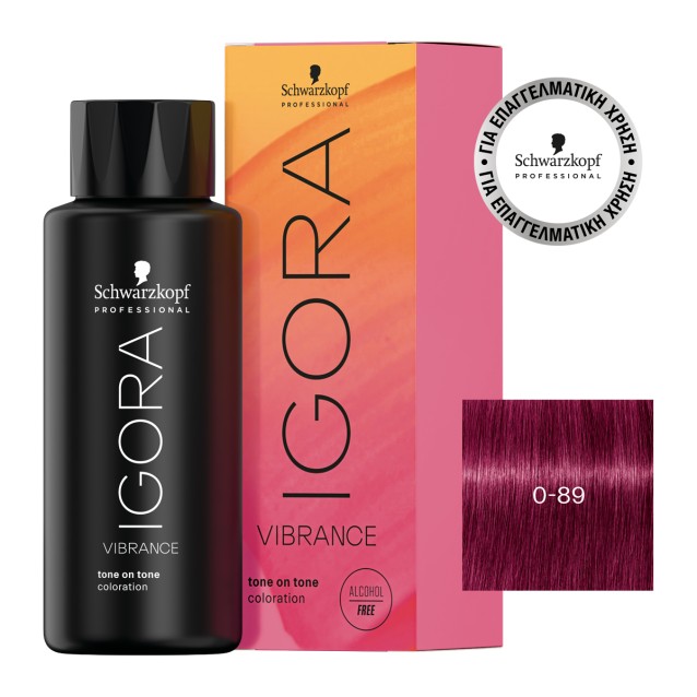 Schwarzkopf Professional Igora Vibrance 0-89 Κόκκινο Βιολέ Μίξτον 60ml Schwarzkopf Professional Igora Vibrance 0-89 Κόκκινο Βιολέ Μίξτον 60ml