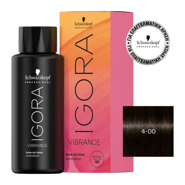 Schwarzkopf Professional Igora Vibrance 4-00 Καστανό Μεσαίο Έντονο Φυσικό 60ml Schwarzkopf Professional Igora Vibrance 4-00 Καστανό Μεσαίο Έντονο Φυσικό 60ml