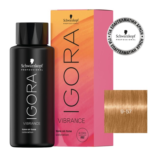 Schwarzkopf Professional Igora Vibrance 9-57 Ξανθό Πολύ Ανοιχτό Χρυσό Χάλκινο 60ml Schwarzkopf Professional Igora Vibrance 9-57 Ξανθό Πολύ Ανοιχτό Χρυσό Χάλκινο 60ml