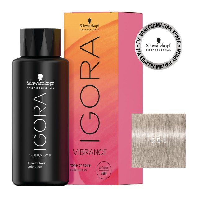 Schwarzkopf Professional Igora Vibrance 9,5-1 Ξανθό Ιβουάρ Σαντρέ 60ml