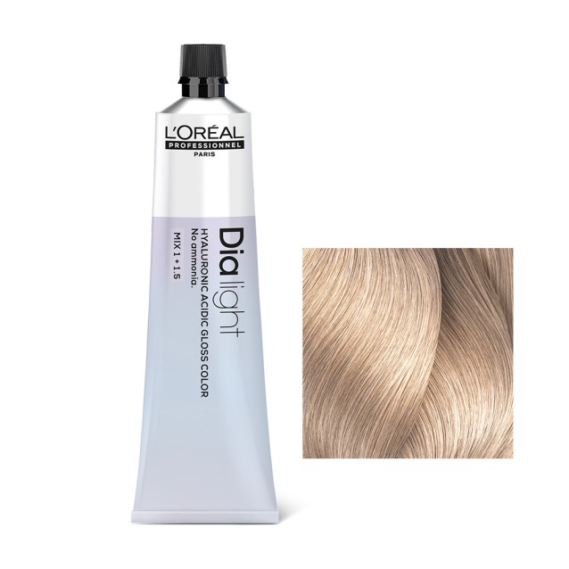 L'Oreal Professionnel Dia Light Ημιμόνιμη Βαφή Μαλλιών 10.02 Εξαιρετικά Ανοιχτό Φυσικό Ιριδίζον Ξανθό Milkshake 60ML