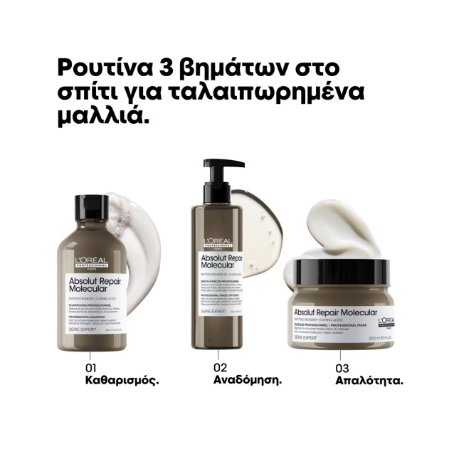 L'Oreal Professionnel Serie Expert Absolute Repair Molecular Μάσκα για Ταλαιπωρημένα Μαλλιά 500ml