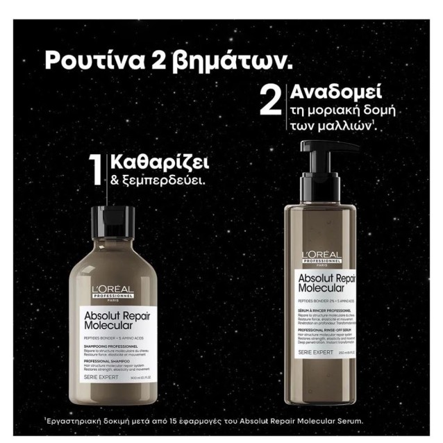 L’Oréal Professionnel Meteora Limited Edition Duo Gift Set Absolut Repair Molecular για Μοριακή Επανόρθωση (Shampoo 300ml & Rinse-Off Serum 250ml)