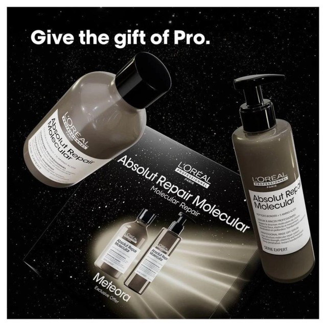 L’Oréal Professionnel Meteora Limited Edition Duo Gift Set Absolut Repair Molecular για Μοριακή Επανόρθωση (Shampoo 300ml & Rinse-Off Serum 250ml)