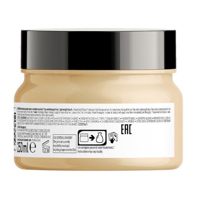 L'Oreal Professionnel Serie Expert Absolut Repair Χρυσή Μάσκα Για Ταλαιπωρημένα Μαλλιά 250ml
