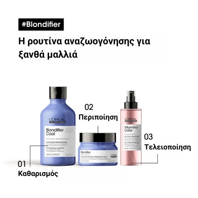 L'Oreal Professionnel Serie Expert Blondifier Gloss Σαμπουάν Για Ξανθά Μαλλιά 300ml