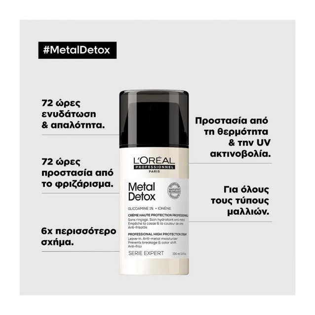 L’Oréal Professionnel Serie Expert Metal Detox Leave-In Κρέμα Μαλλιών 100ml