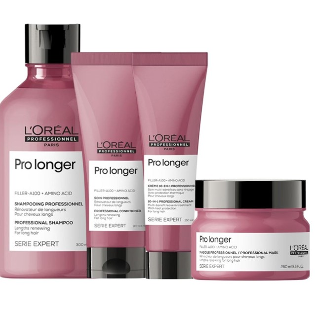 L’Oréal Professionnel Serie Expert Pro Longer Σετ (Σαμπουάν 500ml, Μάσκα 250ml , Θερμοπροστατευτική κρέμα 150ml, Μαλακτική 200ml )