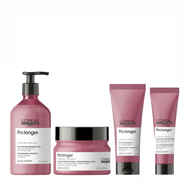 L’Oréal Professionnel Serie Expert Pro Longer Σετ (Σαμπουάν 500ml, Μάσκα 250ml , Θερμοπροστατευτική κρέμα 150ml, Μαλακτική 200ml )