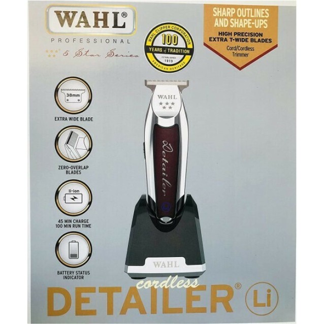 Επαγγελματική Ασύρματη Μηχανή Trimmer Wahl Detailer Li T Wide Blade 08171-016