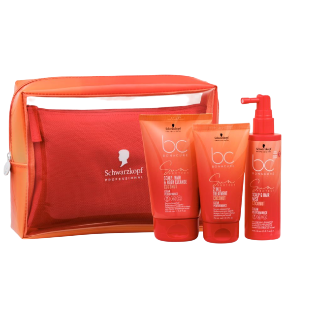Schwarzkopf Professional BC Bonacure Sun Protect Pouch Με 3 Προϊόντα Travel Size Για Μαλλιά Ταλαιπωρημένα Από Τον ήλιο Schwarzkopf Professional BC Bonacure Sun Protect Pouch Με 3 Προϊόντα Travel Size Για Μαλλιά Ταλαιπωρημένα Από Τον ήλιο