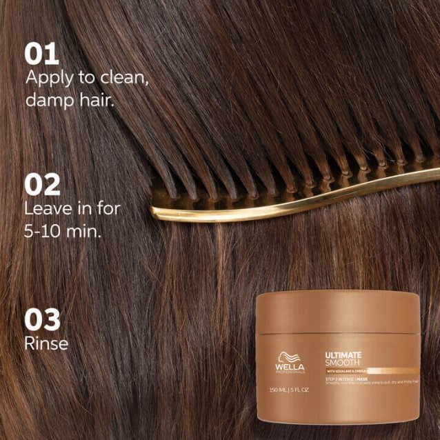 Wella Professionels Ultimate Smooth Mask - Μάσκα για Θαμπά, Ξηρά & Φριζαρισμένα Μαλλιά 150ml