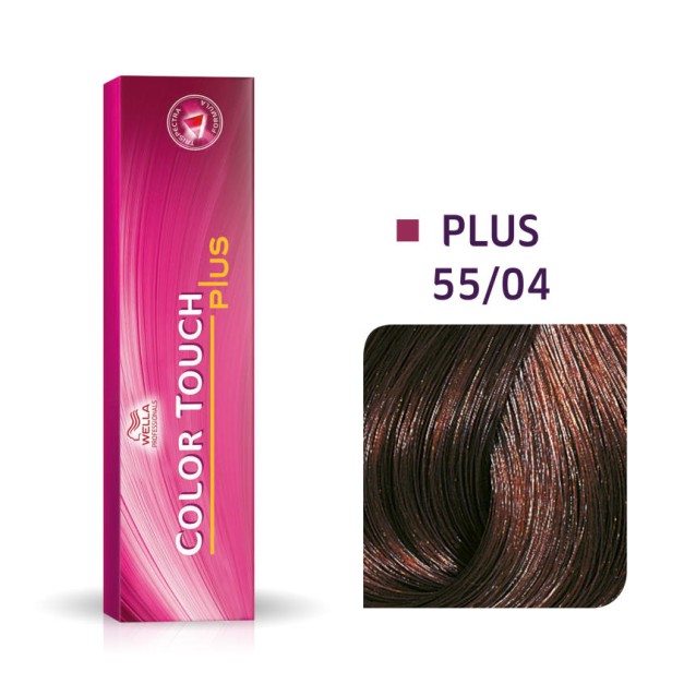 Wella Professionals Color Touch Plus Έντονο Καστανό Ανοιχτό Φυσικό Κόκκινο 55/04