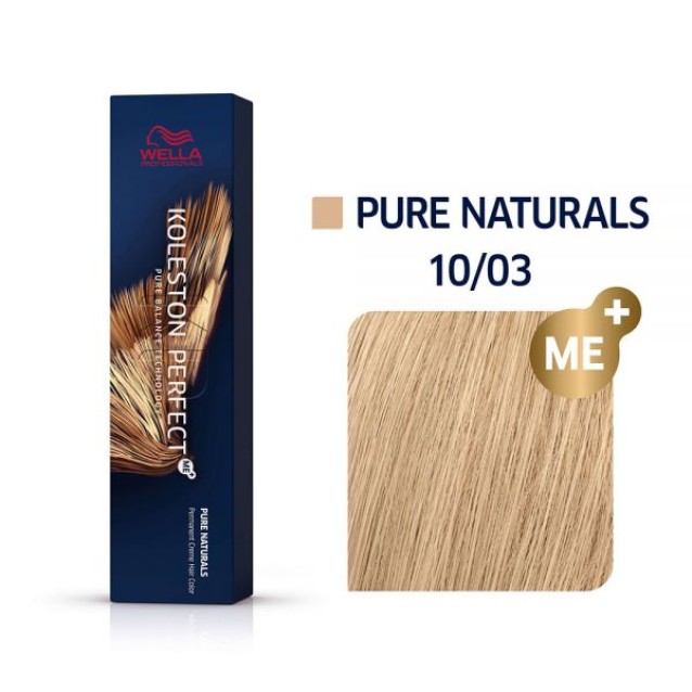 Wella Professionals Koleston Perfect Κατάξανθο Φυσικό Χρυσό 10/03 Pure Naturals 60ml