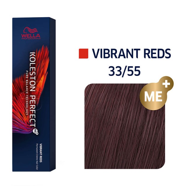Wella Professionals Koleston Perfect Me+ Έντονο Καστανό Σκούρο Έντονο Μαονί 33/55 Vibrant Reds 60ml
