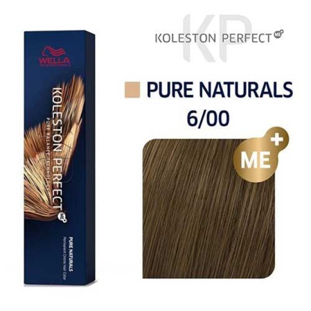 Wella Professionals Koleston Perfect Me+ Ξανθό Σκούρο Έντονο Φυσικό 6/00 Pure Naturals 60ml