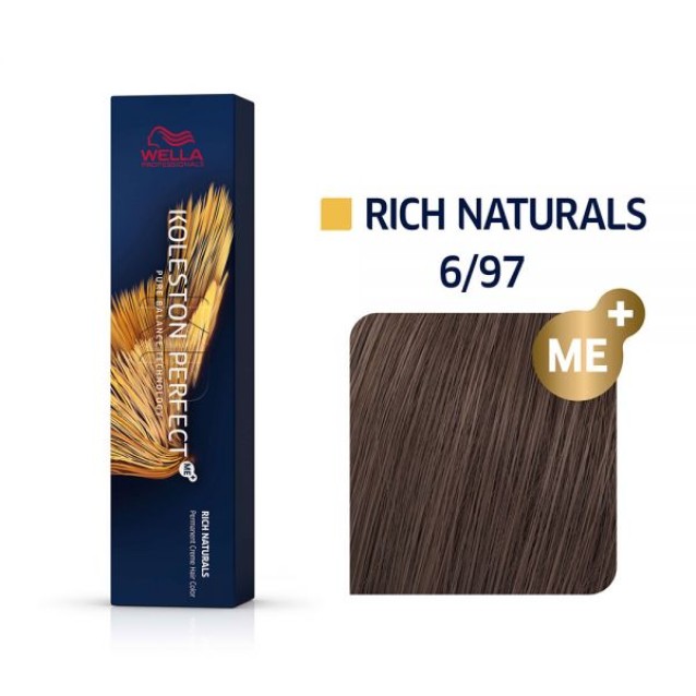 Wella Professionals Koleston Perfect Me+ Ξανθό Σκούρο Ιριζέ Καφέ 6/97 Rich Naturals 60ml